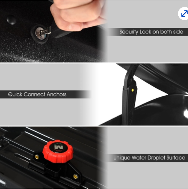 Vacation Time, 14 Cubic Feet Cargo Box Dual-sided Opening with mounting hardware