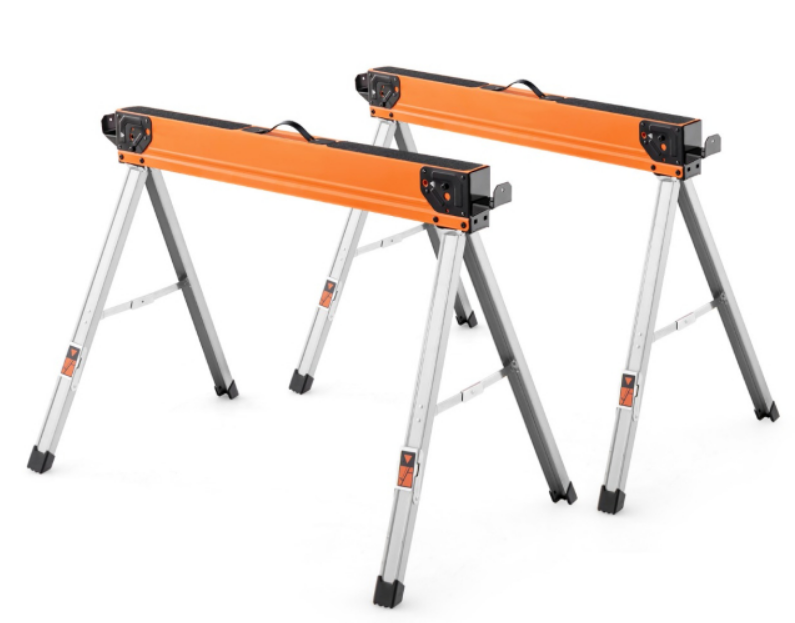 2 Piece Set, Folding Metal Sawhorse
