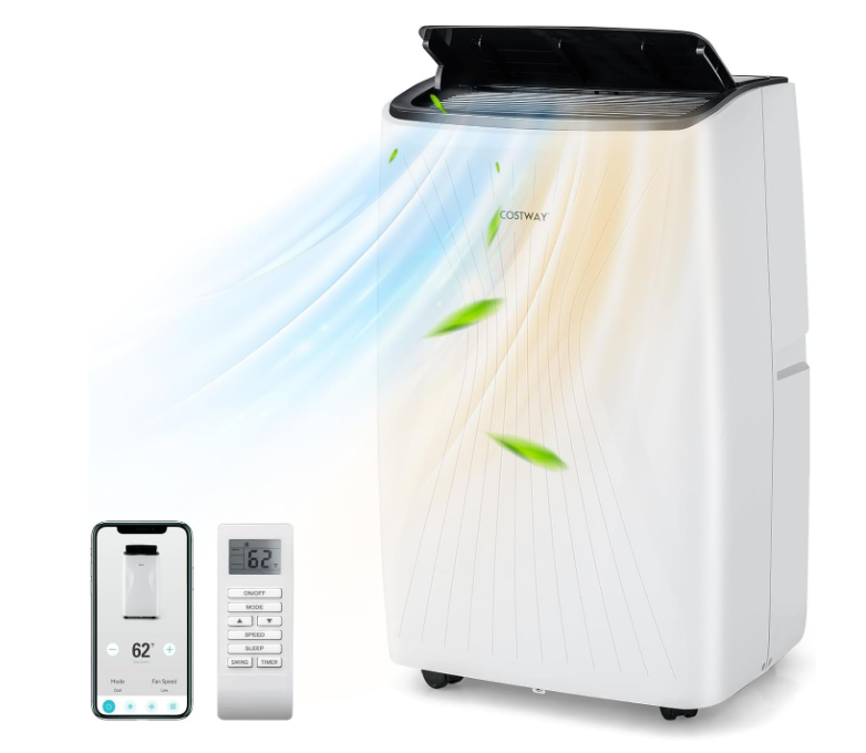 Portable Air Conditioner with heat pump, Smart Wifi