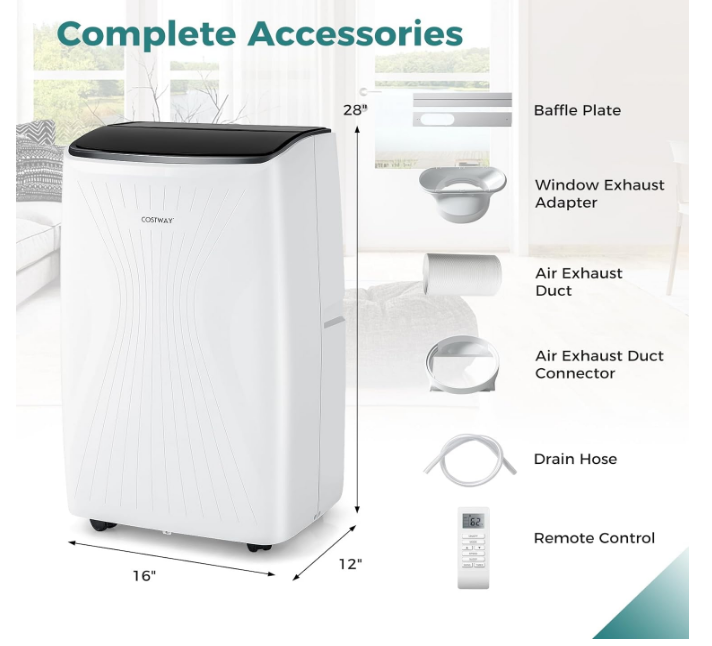 Portable Air Conditioner with heat pump, Smart Wifi