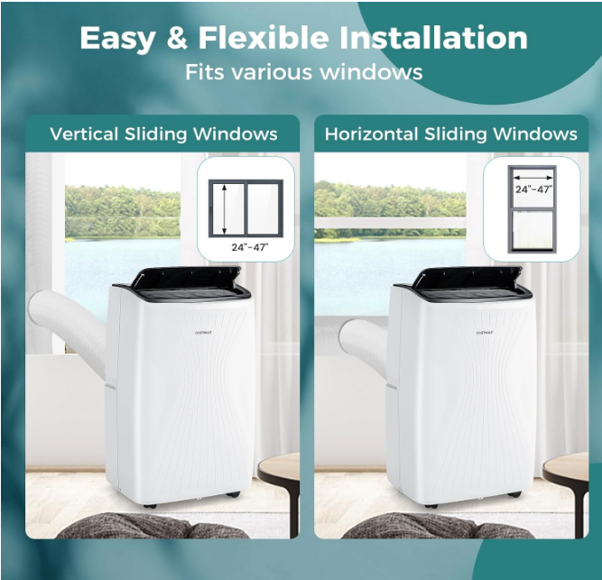 Portable Air Conditioner with heat pump, Smart Wifi