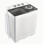 26lbs Portable Semi-automatic Twin Tub Washing Machine W/ Drain Pump