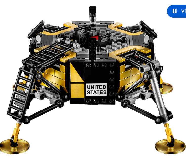 NASA Apollo 11 Lunar Lander, 10266, 1087 pieces, box damage, new/complete