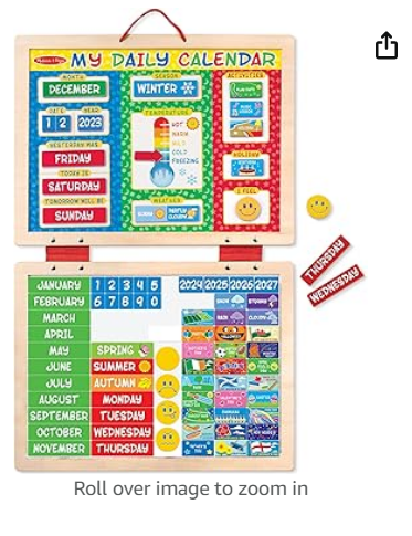 Melissa &amp; Doug My First Daily Magnetic Calendar