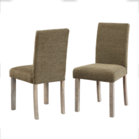 Kashyia Upholstered Parsons Chair (Set of 2) - Moss Green