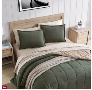 Nautica Beckett Microsuede Green Comforter Set, King