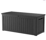 Black 230 Gallon Outdoor Resin Deck Box - Assembly Required