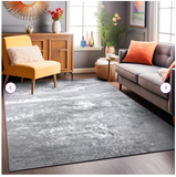 Willington Abstract Dark and Light Gray/White Area Rug - 5'x7'