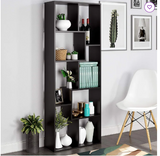 Library Bookcase, Geometric Bookcase, 8-cube Bookshelf 71" H x 35" W (Fully Assembled)