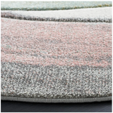 Dugway Abstract grey/pink/Cream hues Area Rug - Size: Rectangle 6'7" x 9'