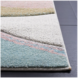 Dugway Abstract grey/pink/Cream hues Area Rug - Size: Rectangle 6'7" x 9'