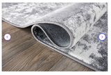 Willington Abstract Dark and Light Gray/White Area Rug - 5'x7'