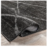 Amiia Abstract Accent Rug, Charcoal/Grey, 4'x6'