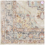 Jamieson Power Loom grey/cream Rug - Rectangle 6'7" x 9'