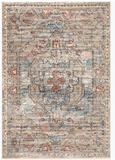 Jamieson Power Loom grey/cream Rug - Rectangle 6'7" x 9'