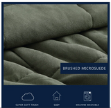 Nautica Beckett Microsuede Green Comforter Set, King