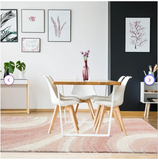 Koo Geometric Pink/Ivory Area Rug - 5'x7'