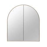 Satin Brass 30'' W 34'' H Framed Medicine Cabinet Mirror Adjustable