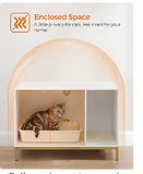 Litter Box Enclosure, Modern Cat Litter Box Furniture with Scratching Mat, Cat House for Indoor Cats