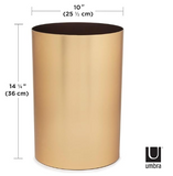 Umbra Metalla Small Trash Durable Waste Basket , Gold