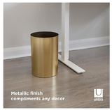 Umbra Metalla Small Trash Durable Waste Basket , Gold