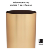 Umbra Metalla Small Trash Durable Waste Basket , Gold