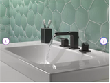 Matte Black Ara Widespread Bathroom Faucet with Drain Assembly and DIAMOND Seal Technology