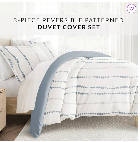 Urban Vibe Pattern Reversible Duvet Cover Set