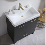 30" Ebony Mid Century Free-standing Single Bathroom Vanity Set