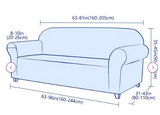 Box Cushion Sofa Slipcover - Navy