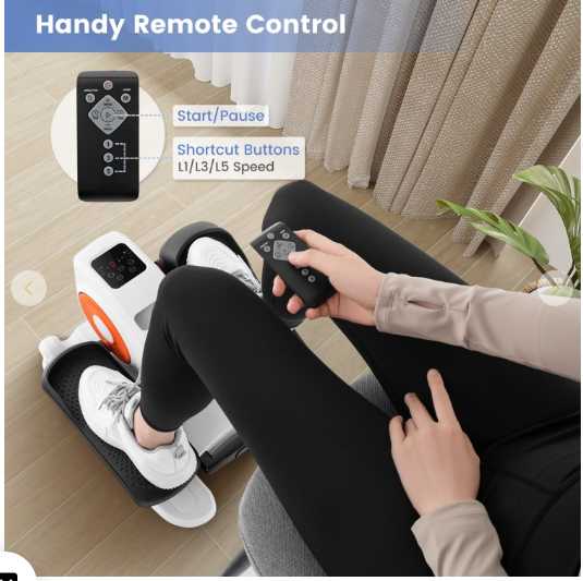 Under Desk Elliptical Machine with Display Monitor for Home Office