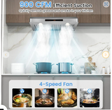 30 Inch Under Cabinet Range Hood 900 CFM Kitchen Vent with 4 Fan Speed