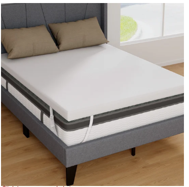 3" Gel-Infused Memory Foam Mattress Topper with Removable Cover - Scratch and Dent