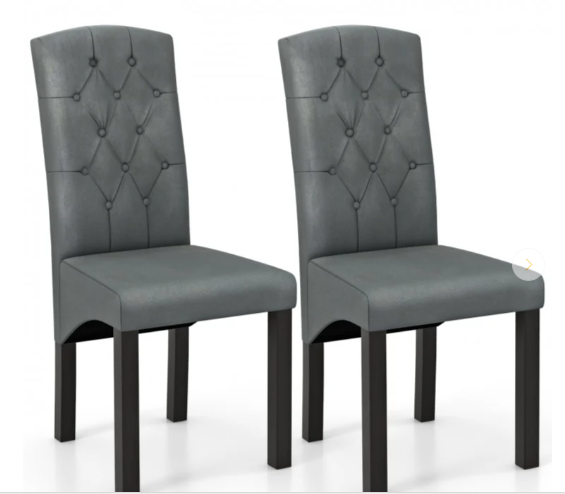 Modern Dining Chair with High Backrest High-density Sponge Cushion