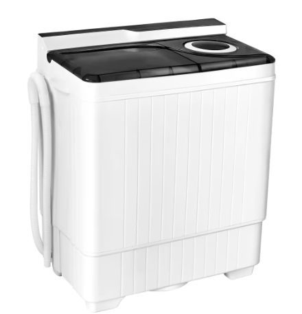 26lbs Portable Semi-automatic Washing Machine W/Built-in Drain Pump - Grey