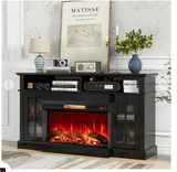 36 Inch 3-Sided 1500W Electric Fireplace with 7-Color Flame