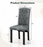 Modern Dining Chair with High Backrest High-density Sponge Cushion