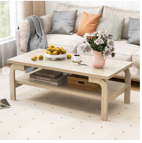 47 Inches Accent Rectangular Coffee Table for Living Room