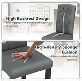 Modern Dining Chair with High Backrest High-density Sponge Cushion