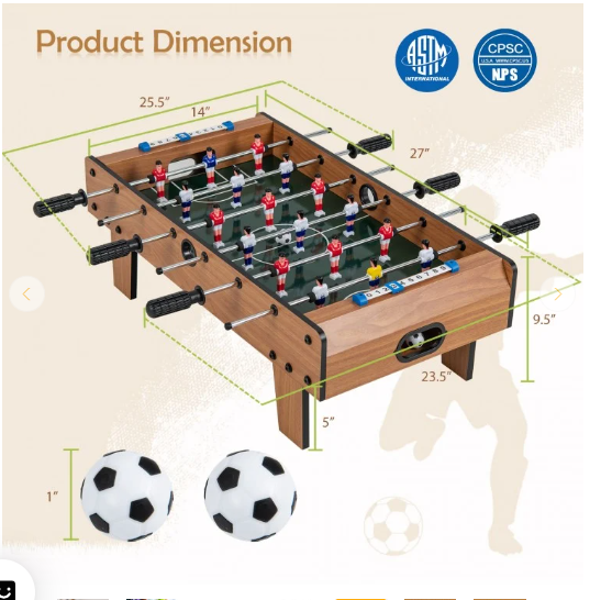 *SPECIAL* - 27 Inch Foosball Table Mini Tabletop Soccer Game