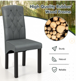 Modern Dining Chair with High Backrest High-density Sponge Cushion