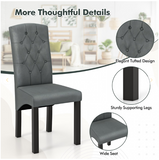 Modern Dining Chair with High Backrest High-density Sponge Cushion