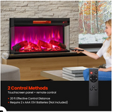 36 Inch 3-Sided 1500W Electric Fireplace with 7-Color Flame