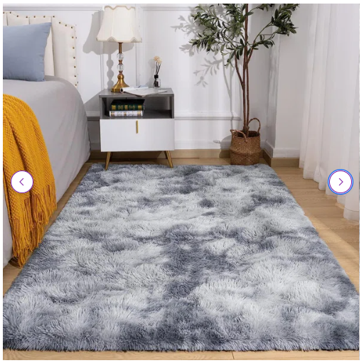 4' x 5' 11" - Rectangle Antonije Machine Made Shag Polyester Area Rug in Grey