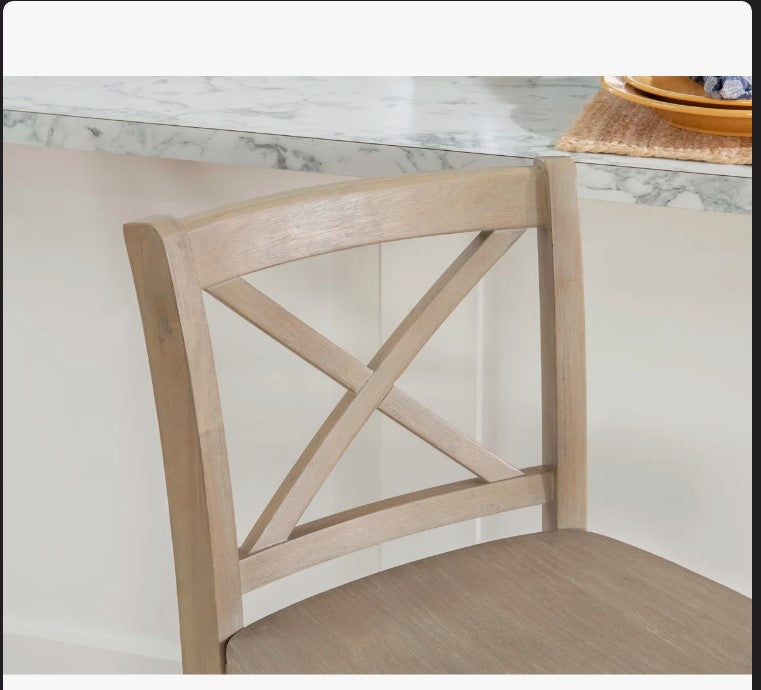 Fairbairn X Back Stool with Sold Wood Frame