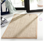 Kiki Jute/Sisal Marble/Linen Area Rug - 4' x4'