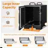 81 Quart Capacity End-loading Insulated Food Pan Carrier with Handles