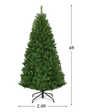 4 Feet Prelit, Clear or Multi option, Artificial Premium Hinged Christmas Tree