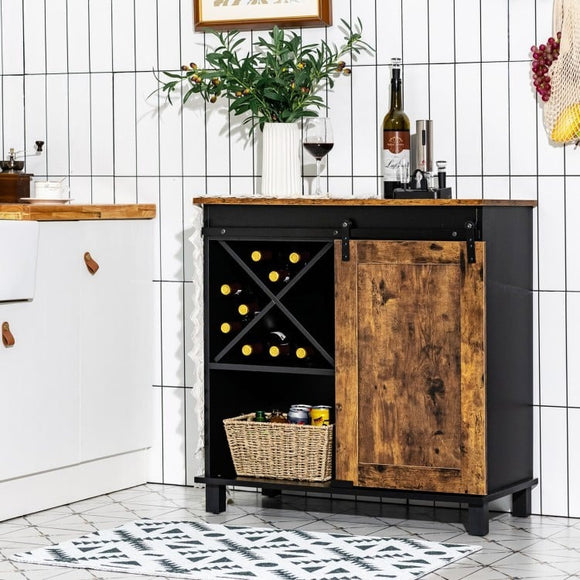 Industrial Storage Cabinet with Sliding Barn Door