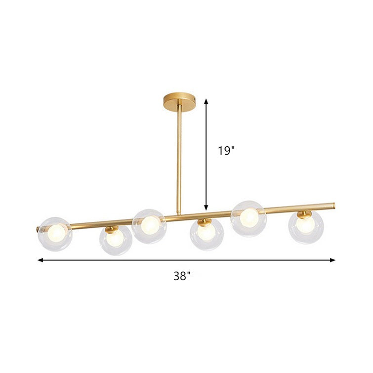 Tayvionna 6 - Light Kitchen Island Modern Linear Chandelier